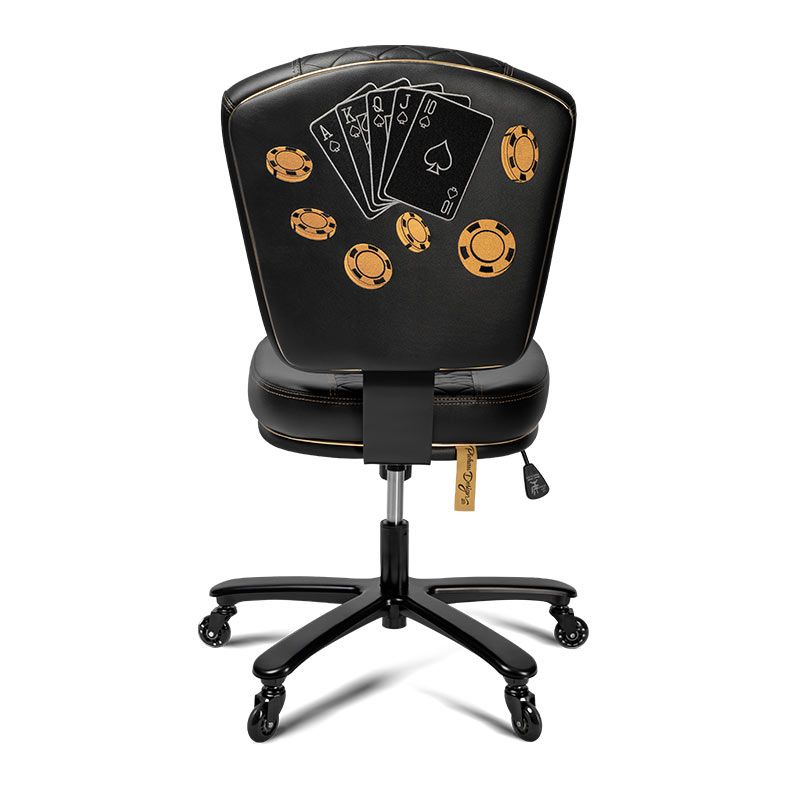 Cadeira de Poker Pichau, Preto e Dourado, PCH-PKR-BG01