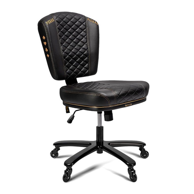 Cadeira de Poker Pichau, Preto e Dourado, PCH-PKR-BG01
