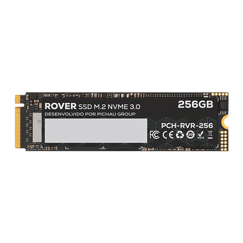SSD Pichau Rover, 256GB, M.2 2280, PCIe NVMe, Leitura 2000 MB/s, Gravacao 1200 MB/s, PCH-RVR-256