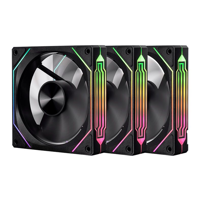 OPENBOX Kit Ventoinhas Pichau Ventus NX Reverse, ARGB, 3x120mm, Preto, PCH-VTNXR3-BK01