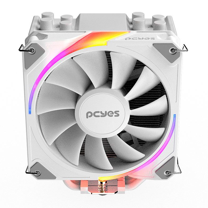 Cooler Para Processador Pcyes Frost Pulse, ARGB, 120mm, Branco, PEFPARGBWG