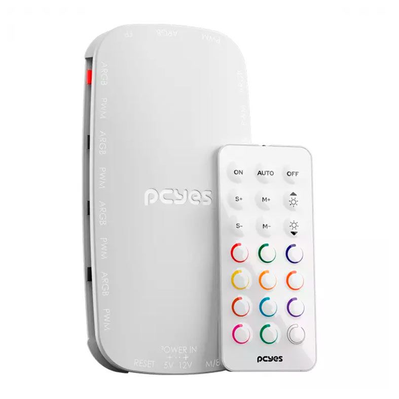 Controladora Pcyes Light Core, 9 Portas PWM+ARGB, Branco, PELC9PGBR