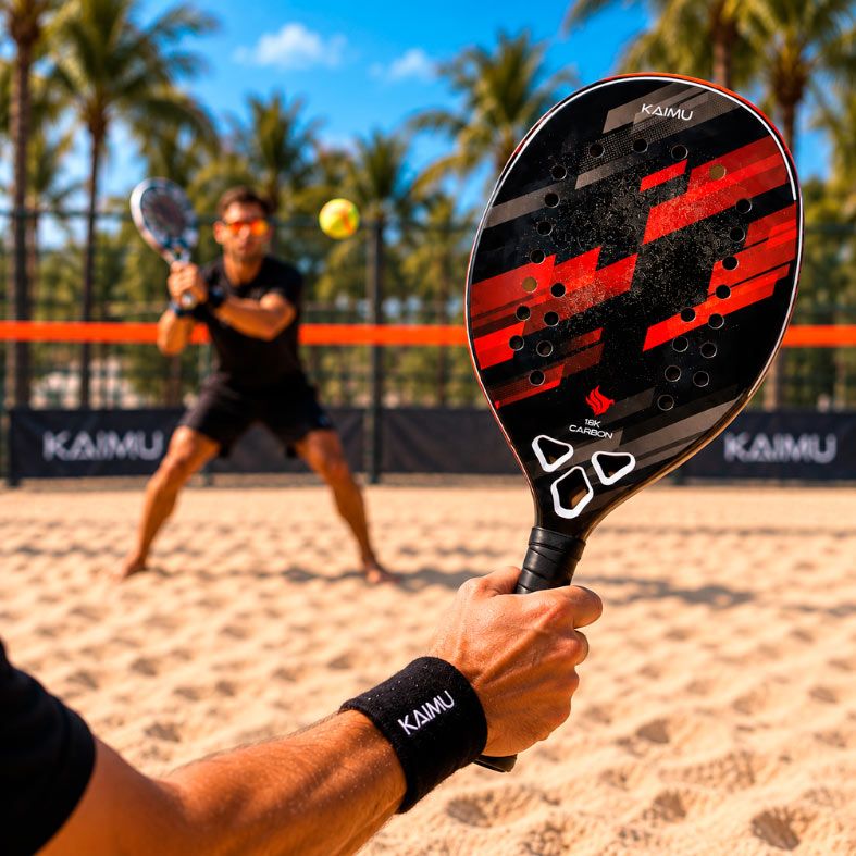 Raquete de Beach Tennis Pichau Kaimu 3K Carbon 26 Furos, PES-RKT-KAI