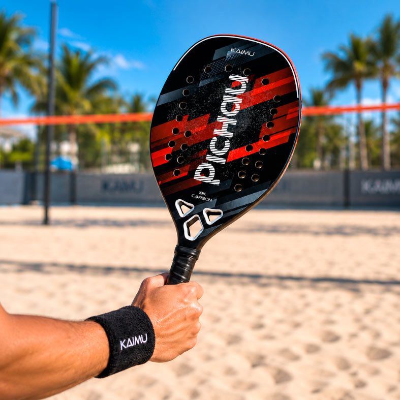 Raquete de Beach Tennis Pichau Kaimu 3K Carbon 26 Furos, PES-RKT-KAI