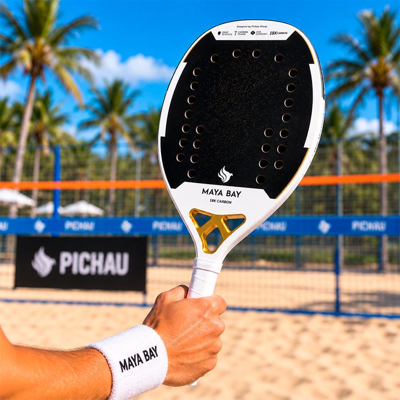 Raquete de Beach Tennis Pichau Maya Bay 3K Carbon 26 Furos, PES-RKT-MAY