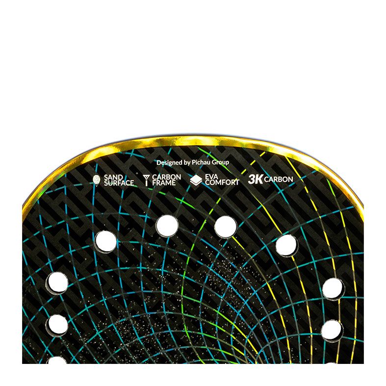 Raquete de Beach Tennis Pichau Malibu 3K Carbon 26 Furos, PES-RKT-MLB