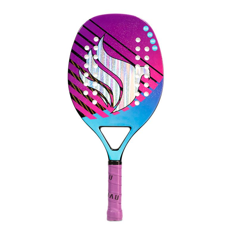 Raquete de Beach Tennis Pichau Midnight Miami Face Fiberglass 26 Furos, PES-RKT-MM