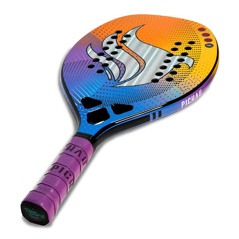 Raquete de Beach Tennis Pichau Nazareth Beach 12K Carbon 28 Furos, PES-RKT-NB