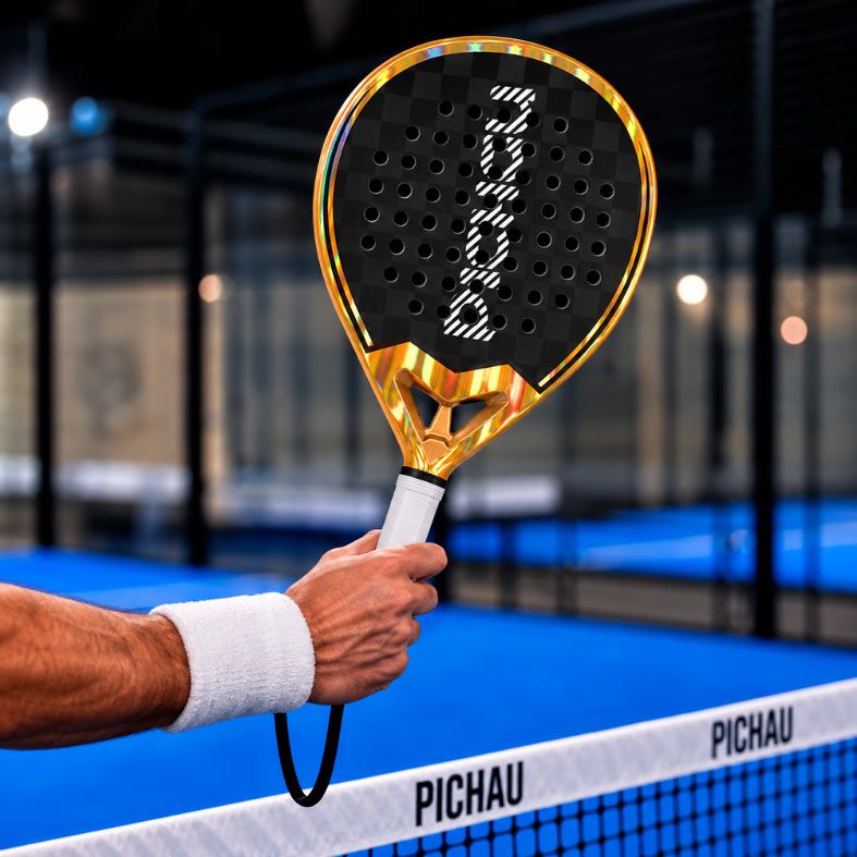 Raquete Padel Pro Pichau Vesper Warrior 18K Carbon, Gota, PES-RKT-VSP