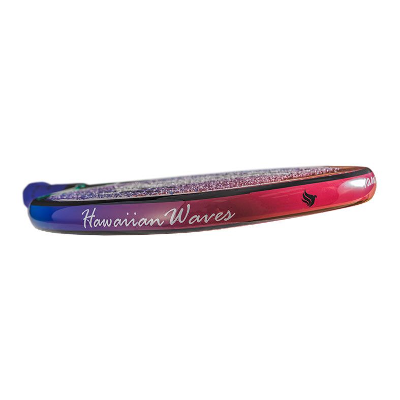 Raquete de Beach Tennis Pichau Hawaiian Waves 18K Carbon 28 Furos, PES-RKT18-HW
