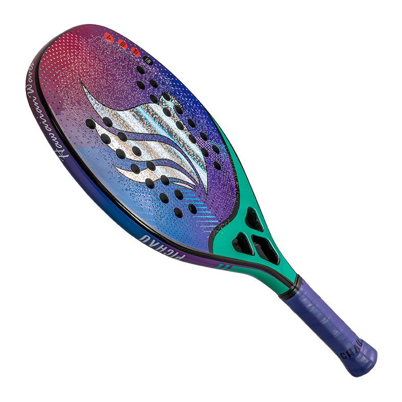 Raquete de Beach Tennis Pichau Hawaiian Waves 18K Carbon 28 Furos, PES-RKT18-HW