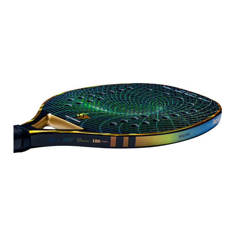 Raquete de Beach Tennis Pichau Malibu 18K Carbon 26 Furos, PES-RKT18-MLB
