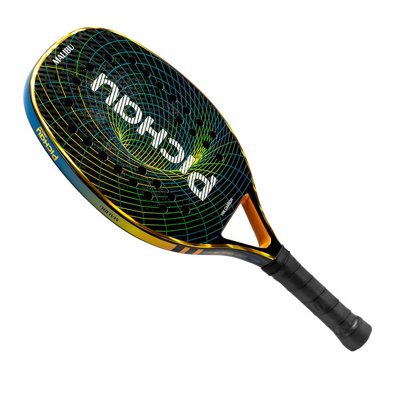 Raquete de Beach Tennis Pichau Malibu 18K Carbon 26 Furos, PES-RKT18-MLB