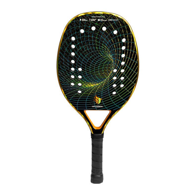 Raquete de Beach Tennis Pichau Malibu 18K Carbon 26 Furos, PES-RKT18-MLB
