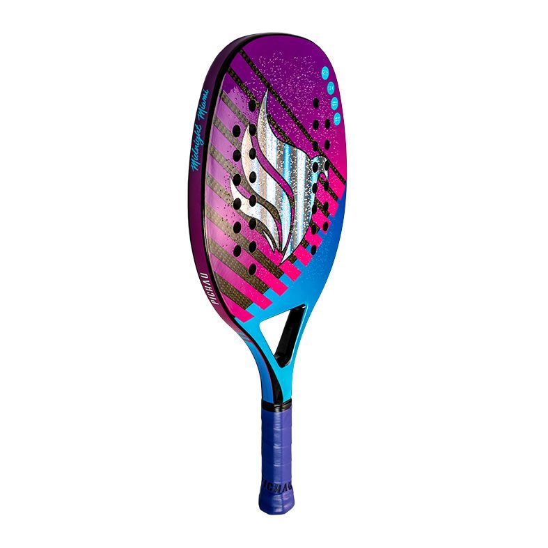 Raquete de Beach Tennis Pichau Midnight Miami 18K Carbon 26 Furos, PES-RKT18-MM