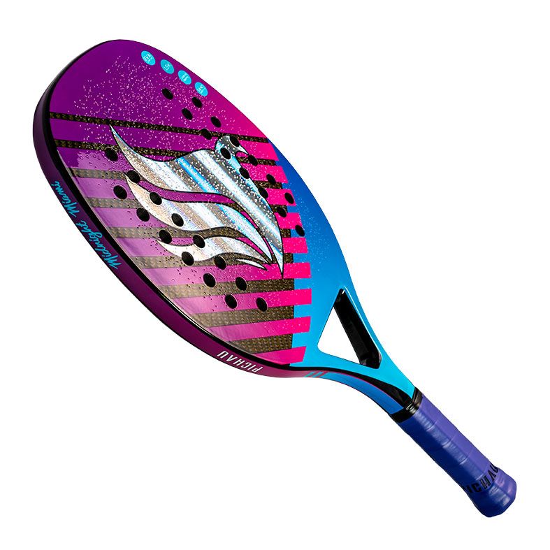 Raquete de Beach Tennis Pichau Midnight Miami 18K Carbon 26 Furos, PES-RKT18-MM