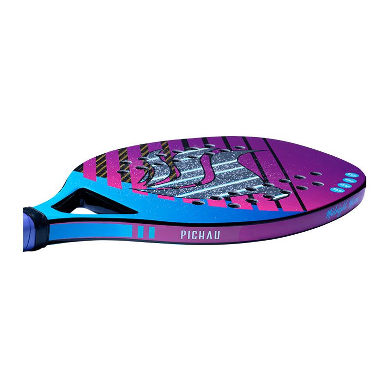 Raquete de Beach Tennis Pichau Midnight Miami 18K Carbon 26 Furos, PES-RKT18-MM