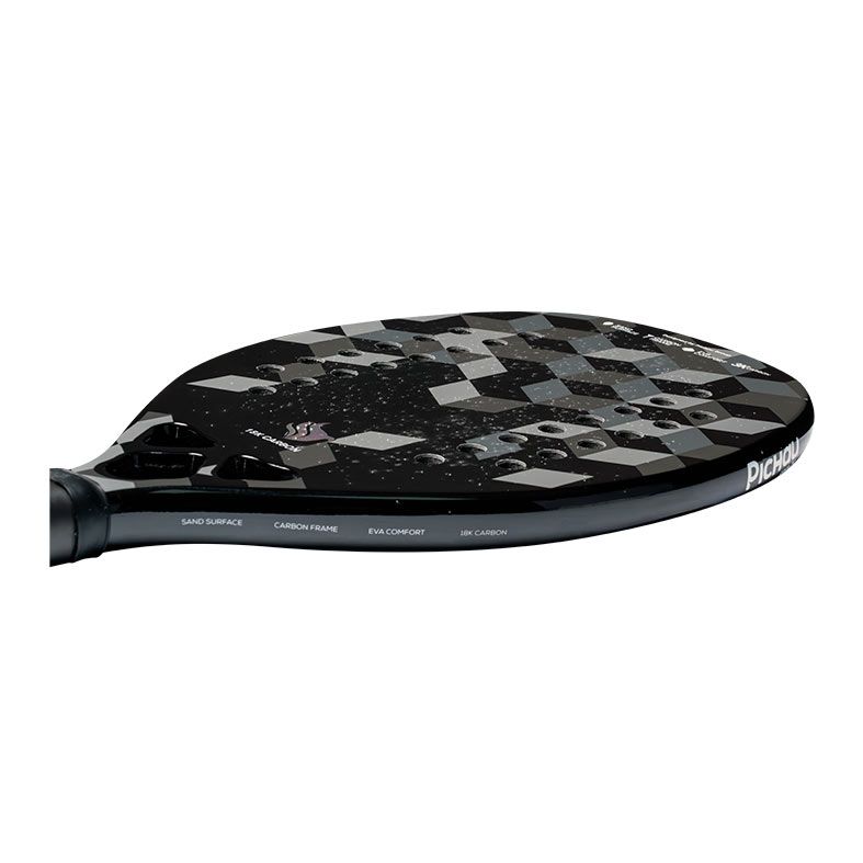Raquete de Beach Tennis Pichau Nocturne Bay 18K Carbon 28 Furos, PES-RKT18-NCT