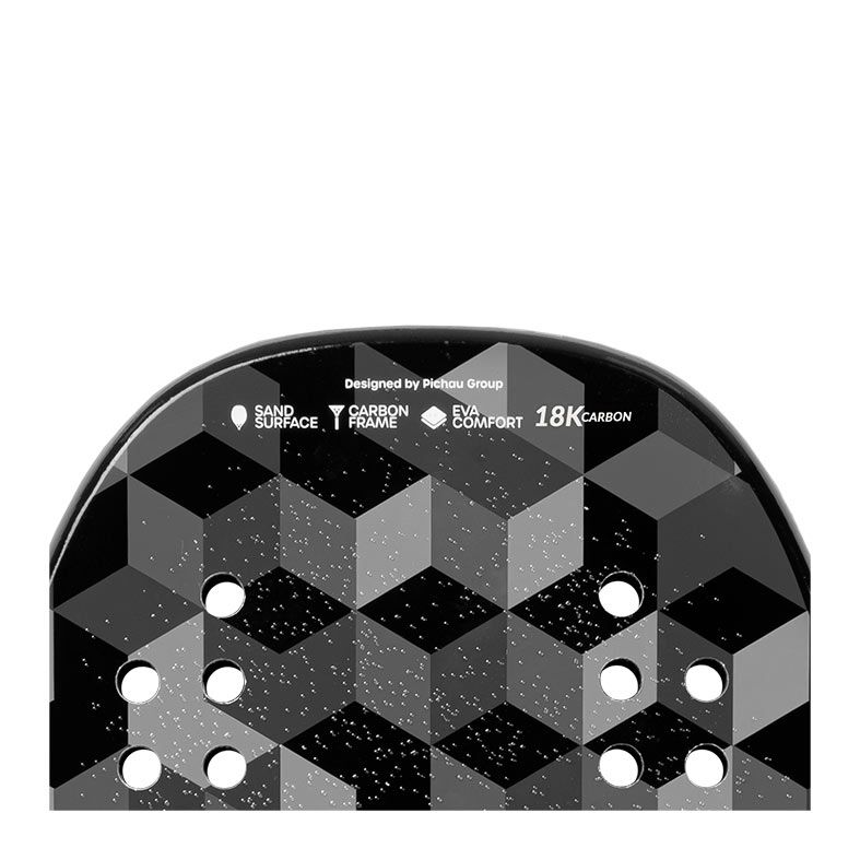 Raquete de Beach Tennis Pichau Nocturne Bay 18K Carbon 28 Furos, PES-RKT18-NCT