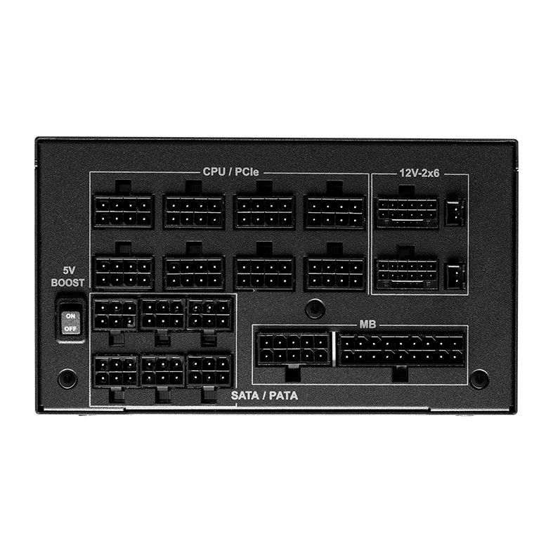 Fonte ASRock Phantom Gaming, 1600W, 80 Plus Gold, Cybenetics Platinum, Full Modular, ATX 3.1, PCIe 5.1, Preto, PG-1600G