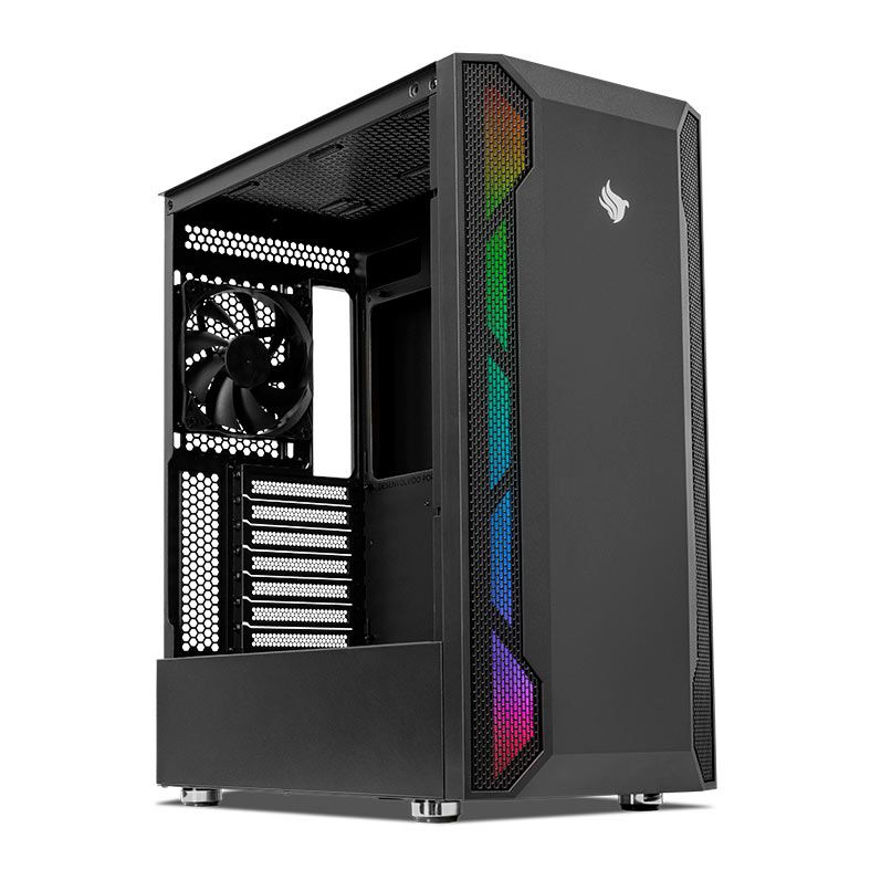Gabinete Gamer Pichau Alcor II, Mid-Tower, Lateral de Vidro, Com 1 Fan, Preto, PG-ACR-BL02