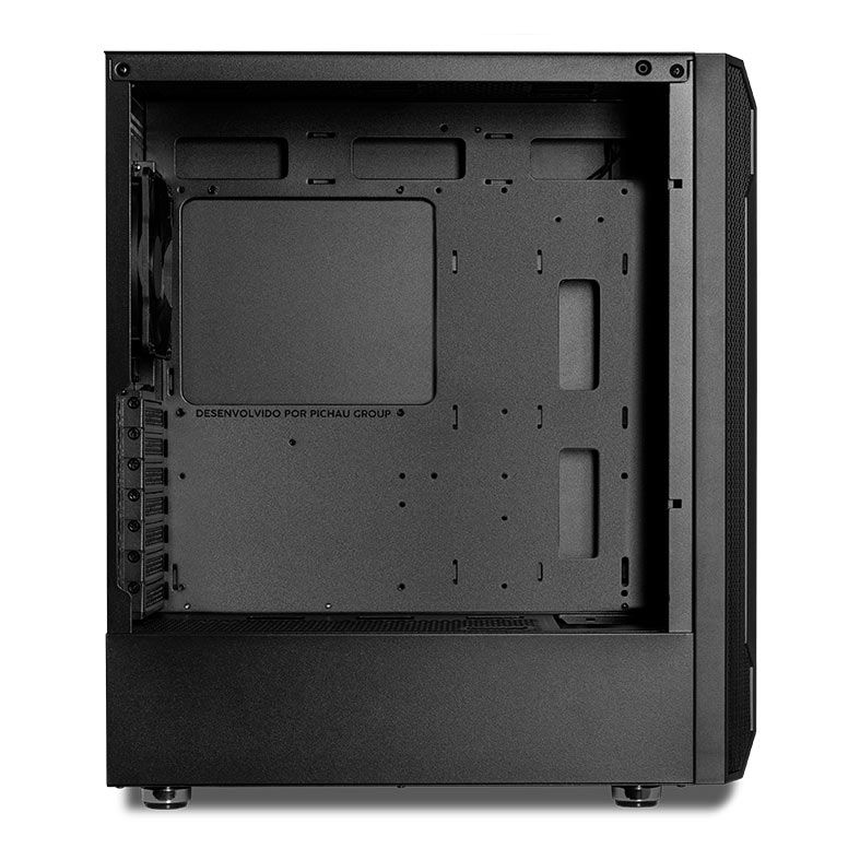 Gabinete Gamer Pichau Alcor II, Mid-Tower, Lateral de Vidro, Com 1 Fan, Preto, PG-ACR-BL02