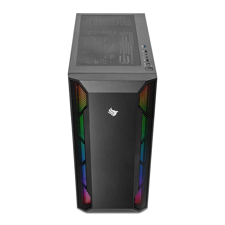 Gabinete Gamer Pichau Alcor II, Mid-Tower, Lateral de Vidro, Com 1 Fan, Preto, PG-ACR-BL02