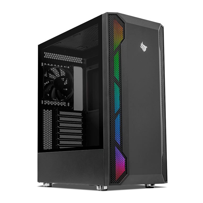 Gabinete Gamer Pichau Alcor II, Mid-Tower, Lateral de Vidro, Com 1 Fan, Preto, PG-ACR-BL02