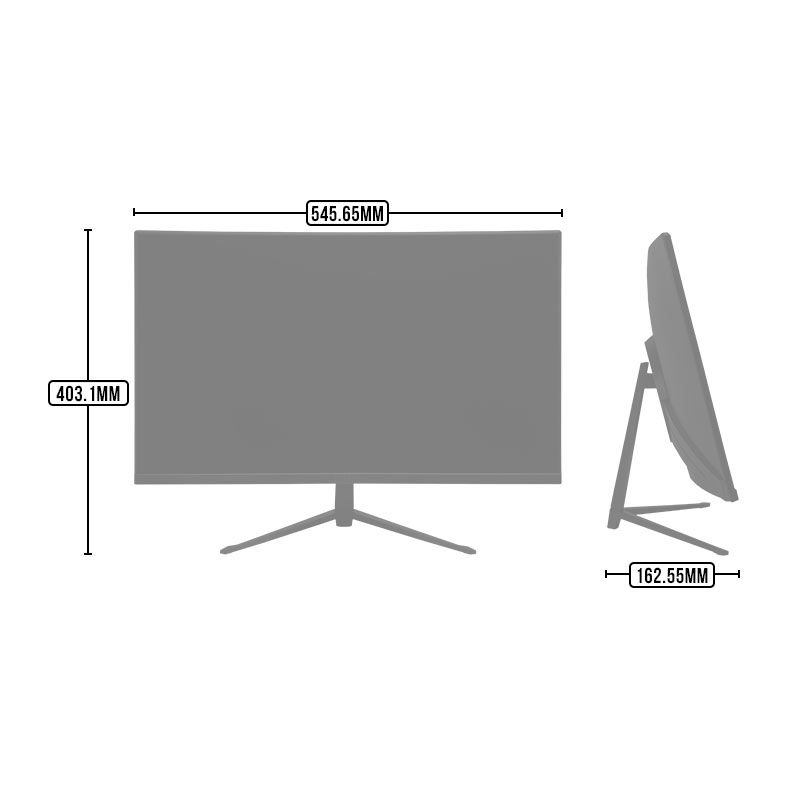 Monitor Gamer Pichau Athen V2, 23.8 Pol., VA, Curvo, Full HD, 1ms, 165Hz, FreeSync, HDMI/DP, PG-ACV24-BL02