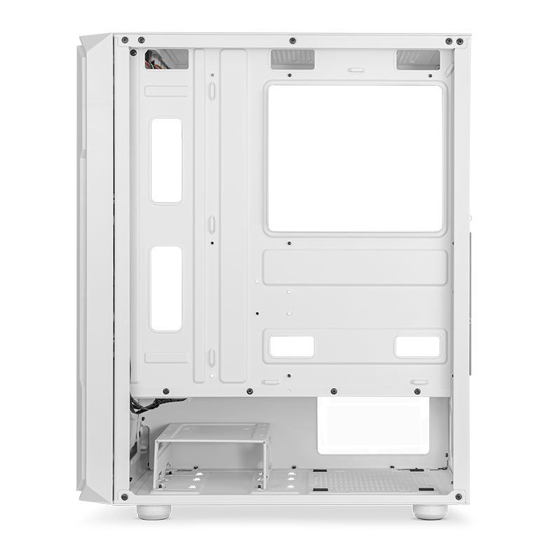 Gabinete Gamer Pichau Apus White, Mid-Tower, Lateral de Vidro Temperado, Com 3 Fans, Branco, PG-APS-WHT01