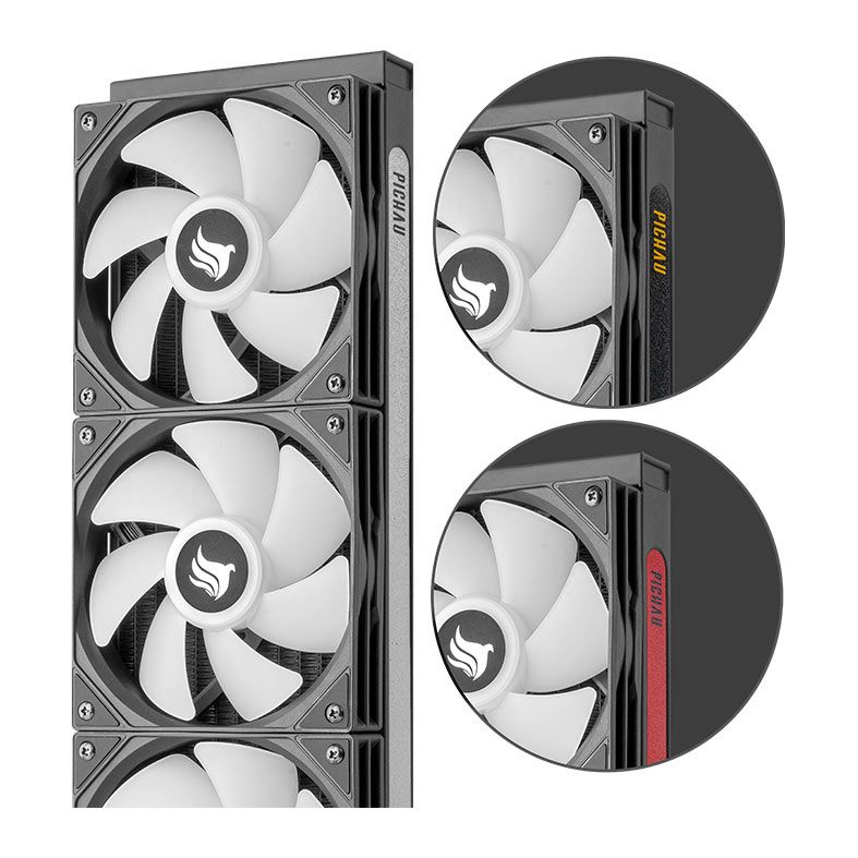 Water Cooler Pichau Aqua 360X P1 Black Edition, 360mm, ARGB, Display LCD Customizavel, PG-AQ360X-BLK01