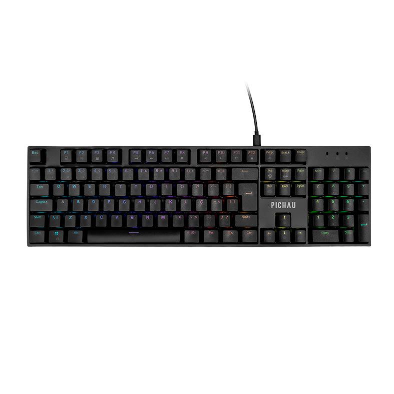 OPENBOX Teclado Mecanico Pichau Aurum V100, RGB, Switch Huano Vermelho, Preto, PG-ARM-RGB01