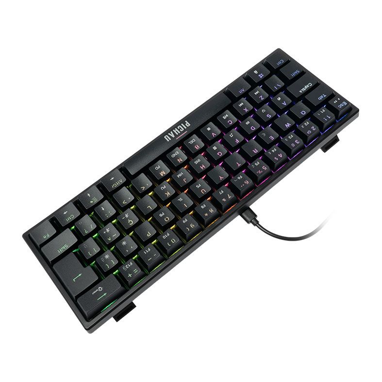 OPENBOX Teclado Mecanico Pichau Aurum V60, RGB, PBT, Switch Huano Vermelho, Preto, PG-ARML-RGB01