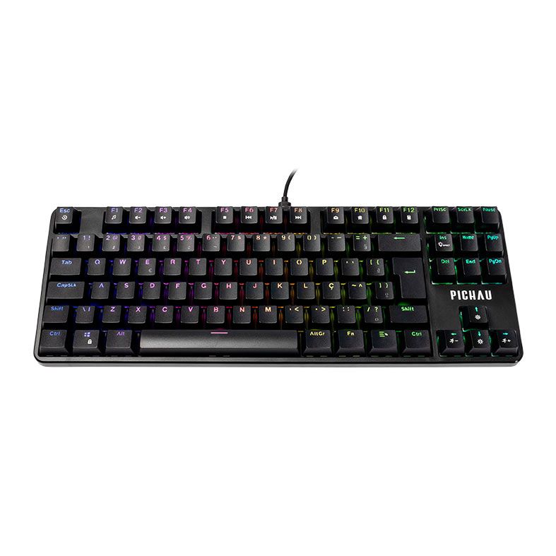 Teclado Mecanico Pichau Aurum V80, RGB, Switch Huano Vermelho, Preto, PG-ARMT-RGB01