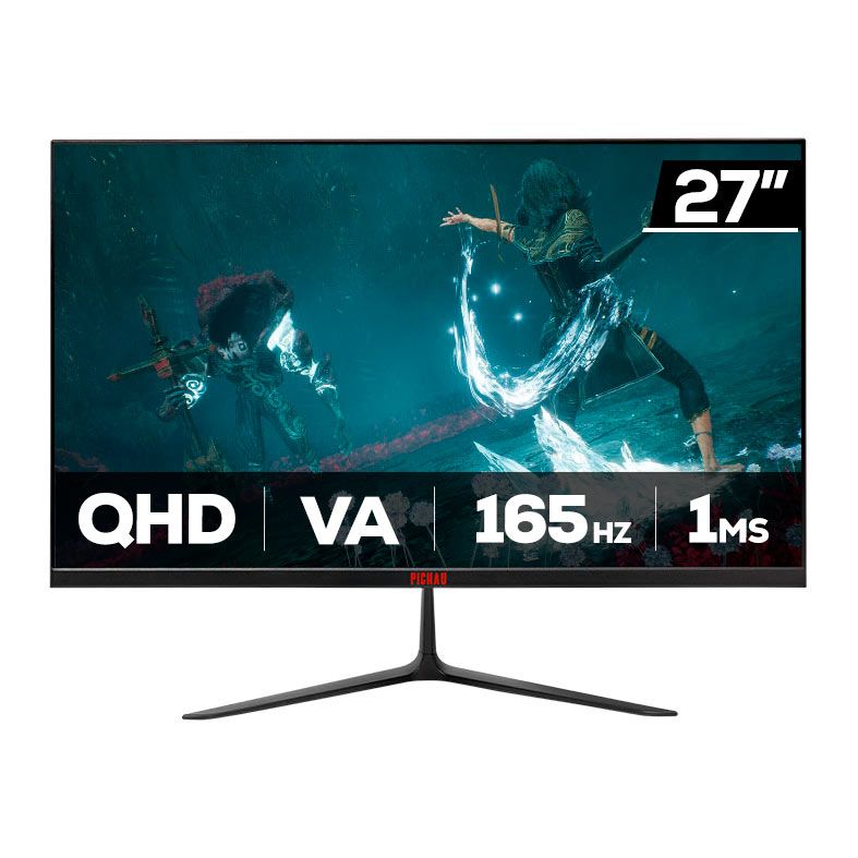 Monitor Gamer Pichau Athen V3 Ultra, 27 Pol, VA, QHD, 1ms, 165Hz, FreeSync, HDMI/DP, PG-ATH27V3U-BL02