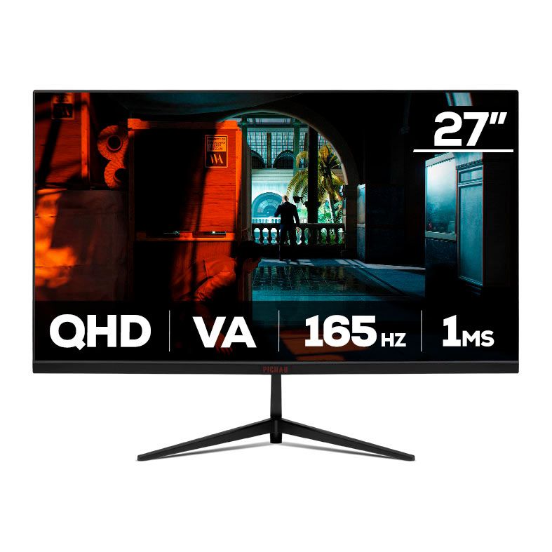 Monitor Gamer Pichau Athen V4 Ultra, 27 Pol, VA, QHD, 1ms, 165Hz, HDMI/DP, PG-ATH27V4U-BL04