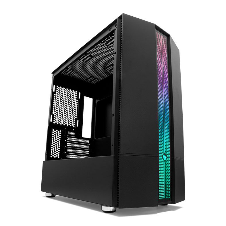 Gabinete Gamer Pichau Carrier II Lateral Vidro Temp RGB Preto, PG-CR02-BKRGB