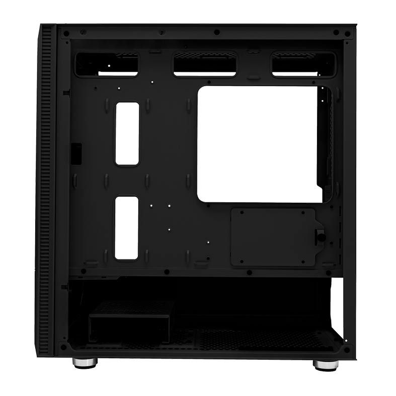 Gabinete Gamer Pichau Carrier II Lateral Vidro Temp RGB Preto, PG-CR02-BKRGB