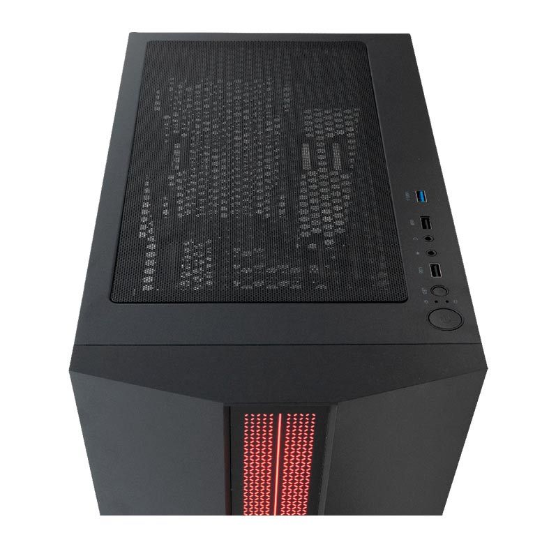 Gabinete Gamer Pichau Carrier II Lateral Vidro Temp RGB Preto, PG-CR02-BKRGB