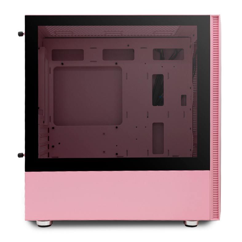 Gabinete Gamer Pichau Carrier II Lateral Vidro Temp RGB Rosa, PG-CR02-PKRGB