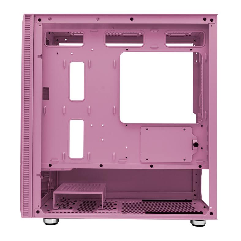 Gabinete Gamer Pichau Carrier II Lateral Vidro Temp RGB Rosa, PG-CR02-PKRGB