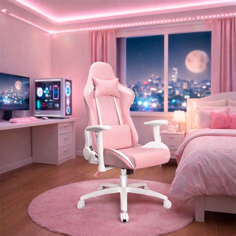 Cadeira Gamer Pichau Cris, Rosa, PG-CRS-PK