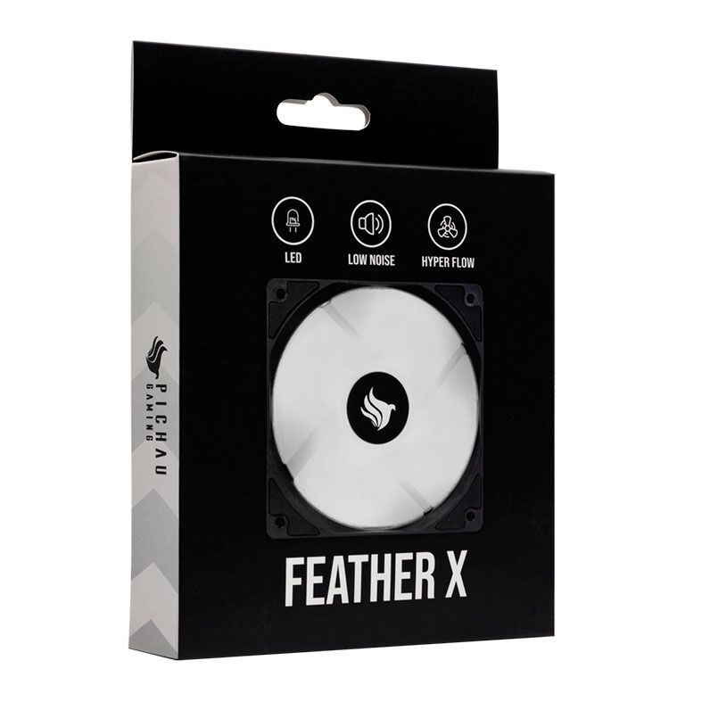Ventoinha Pichau Gaming Feather X Led Branco, PG-FX120-WHITE