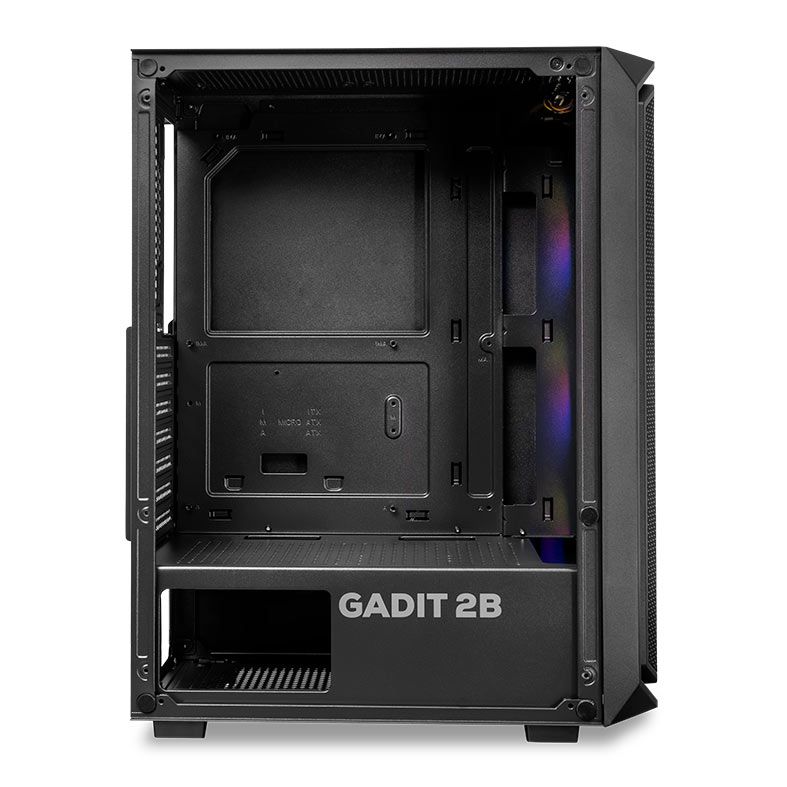 Gabinete Gamer Pichau Gadit 2B, Mid-Tower, Lateral de Vidro, Com 3 Fans, Preto, PG-G2B3F-BK