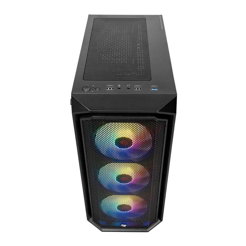 Gabinete Gamer Pichau Gadit 2B, Mid-Tower, Lateral de Vidro, Com 3 Fans, Preto, PG-G2B3F-BK