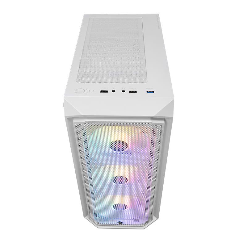 Gabinete Gamer Pichau Gadit 2B, Mid-Tower, Lateral de Vidro, Com 3 Fans, Branco, PG-G2B3F-WH
