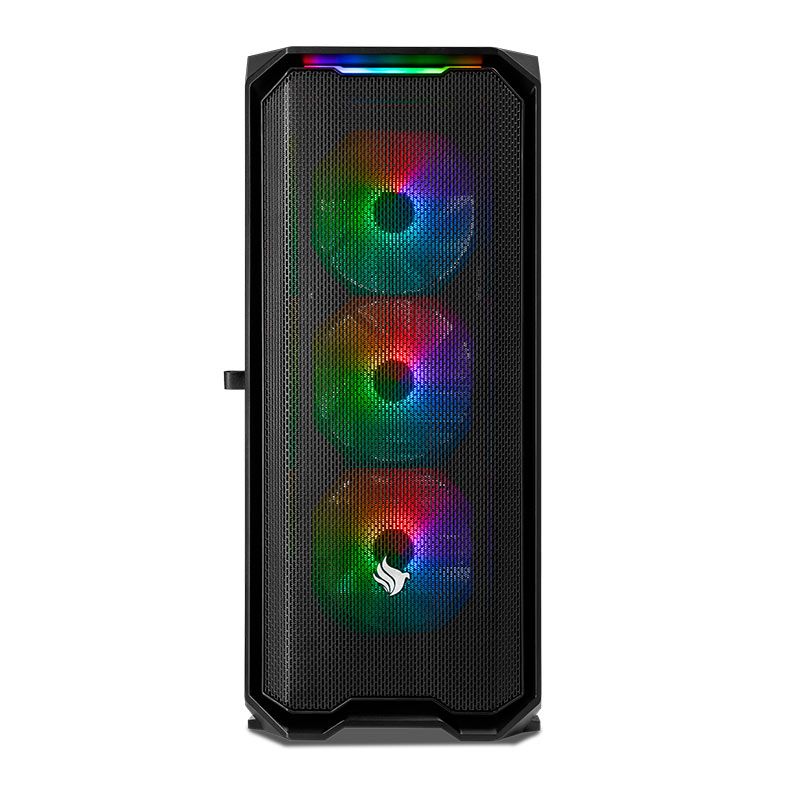 Gabinete Gamer Pichau Gadit 2 RGB, Mid-Tower, Lateral de Vidro Temperado, Com 3 Fans, Preto, PG-GDT-02RGB