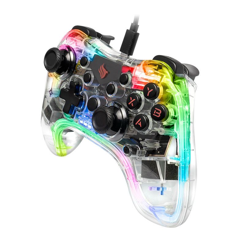 OPENBOX Controle Pichau Glower P1, PC/Switch/PS3/Android, Transparente, PG-GLWP-BL01