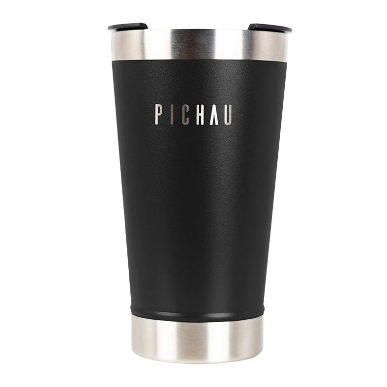 Kit Copo Preto Pichau e Porta Copo Pichau