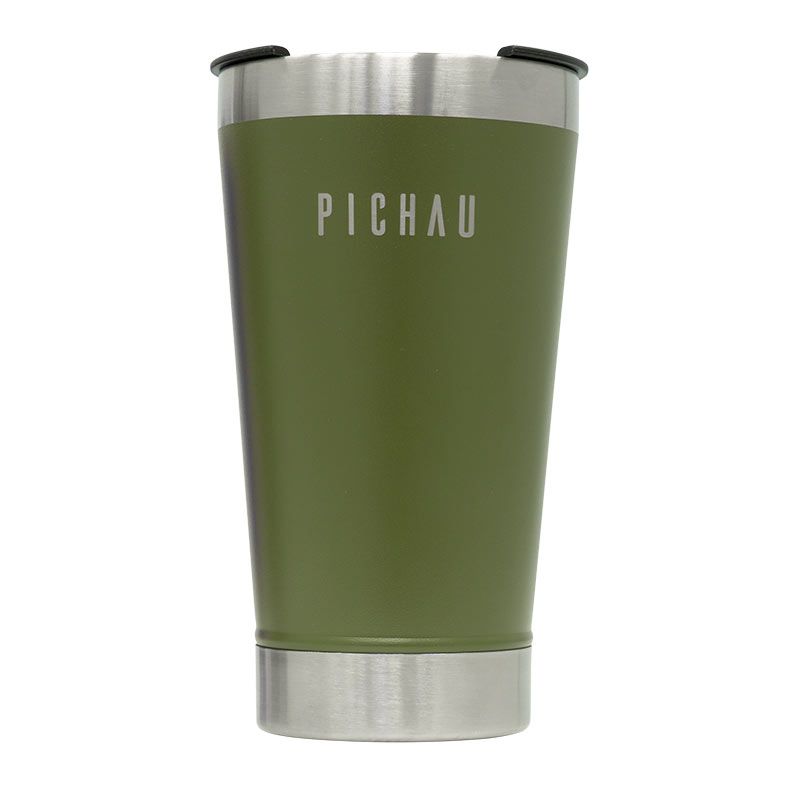 Kit Copo verde Pichau e Porta Copo Pichau